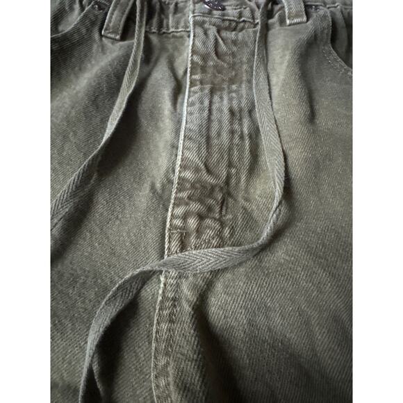 BDG Urban Outfitters Poppy Overdyed Denim Drawstring Short in green size large - Picture 5 of 12